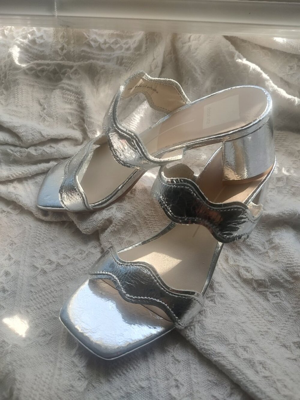 Brand New Silver Dolce Vita Heeled Sandals US 7